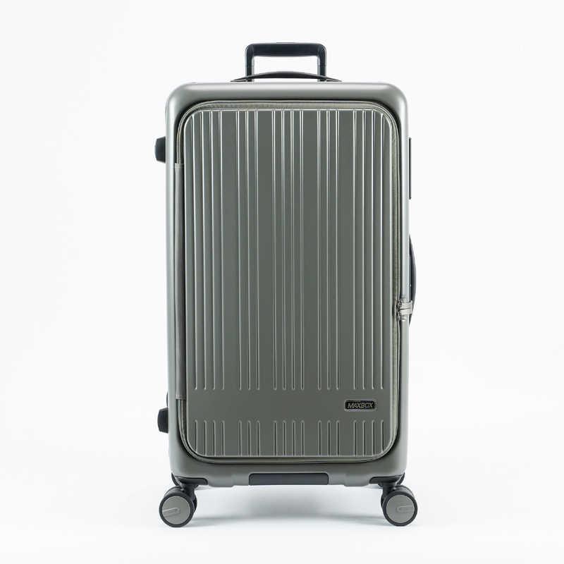 A.L.I　スーツケース ジッパータイプ 宿泊目安：7〜9日間 099L 日本製 横開きフロントオープン ［TSAロック搭載］ 緑灰　MX-8011RVTL-28の画像