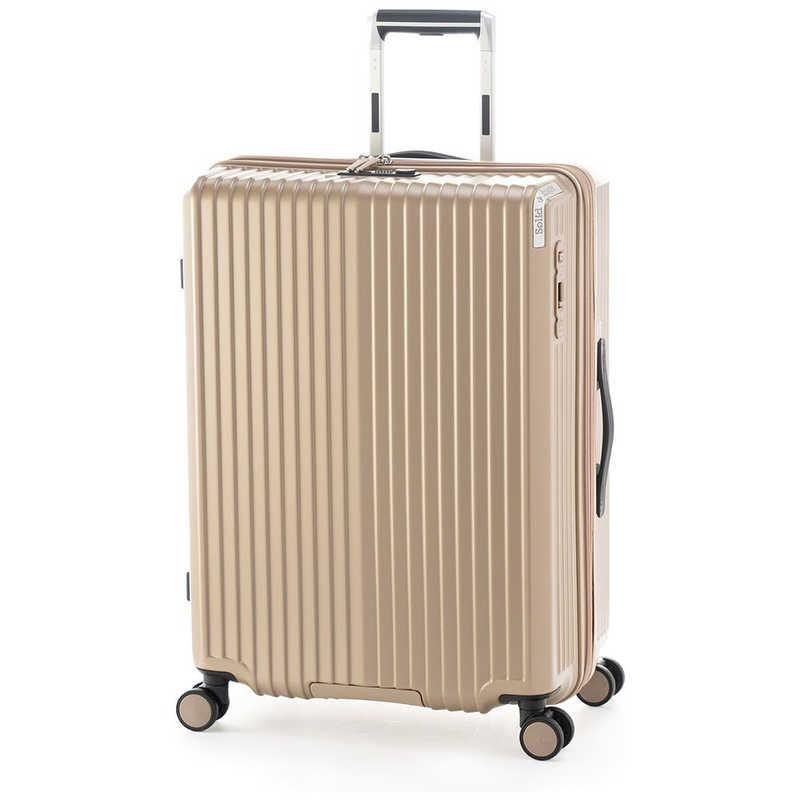 SOLIDKNIGHT　スーツケース ジッパータイプ 75L 拡張機能付き マットシャンパン　ALI-075-24W SOLIDKNIGHT スーツケース ジッパータイプ 75L 拡張機能付き マット