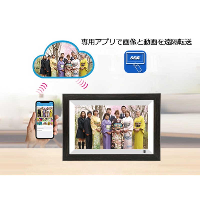 MOONKA wifiデジタルフォトフレーム 10インチ ダークブラウン