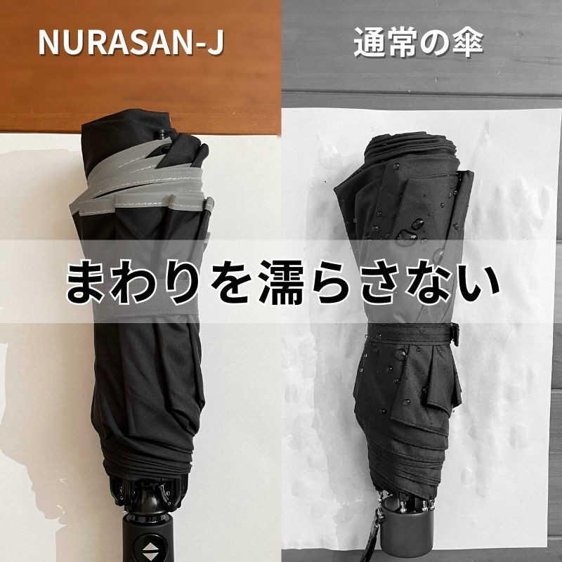 NIG (折りたたみ傘/晴雨兼用) だれも濡らさない逆 ブルー NURASAN-J BL
