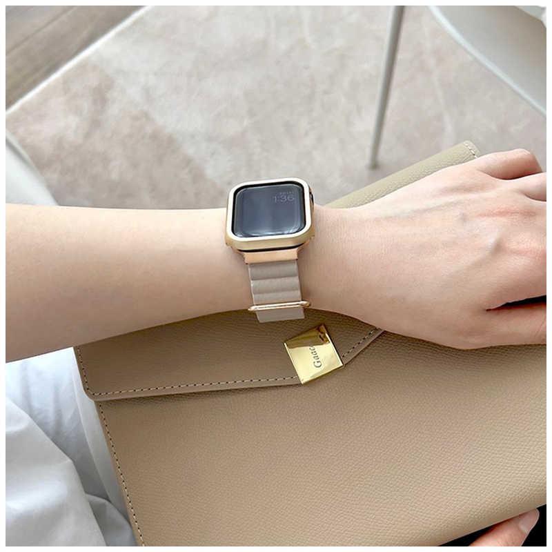 新品未使用 Apple Watch HERMES レザー ゴールド ベージュ 即決 未使用 ゴールド Apple watch HERMES エルメス シンプルトゥール