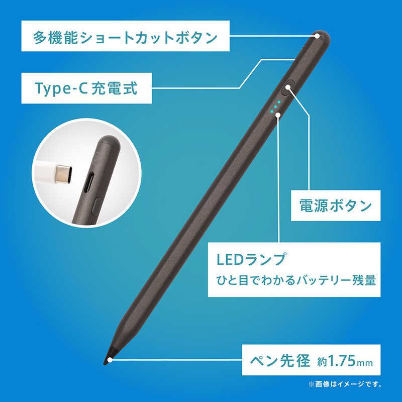 トリニティ iPad専用 ショートカット機能搭載 スタイラスペン ブラック