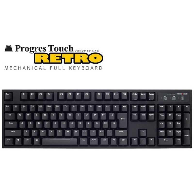 ARCHISS アーキス　キーボード CHERRY MX 静音赤軸 ProgresTouch RETRO　AS-KBPD08/SRBKN｜y-kojima