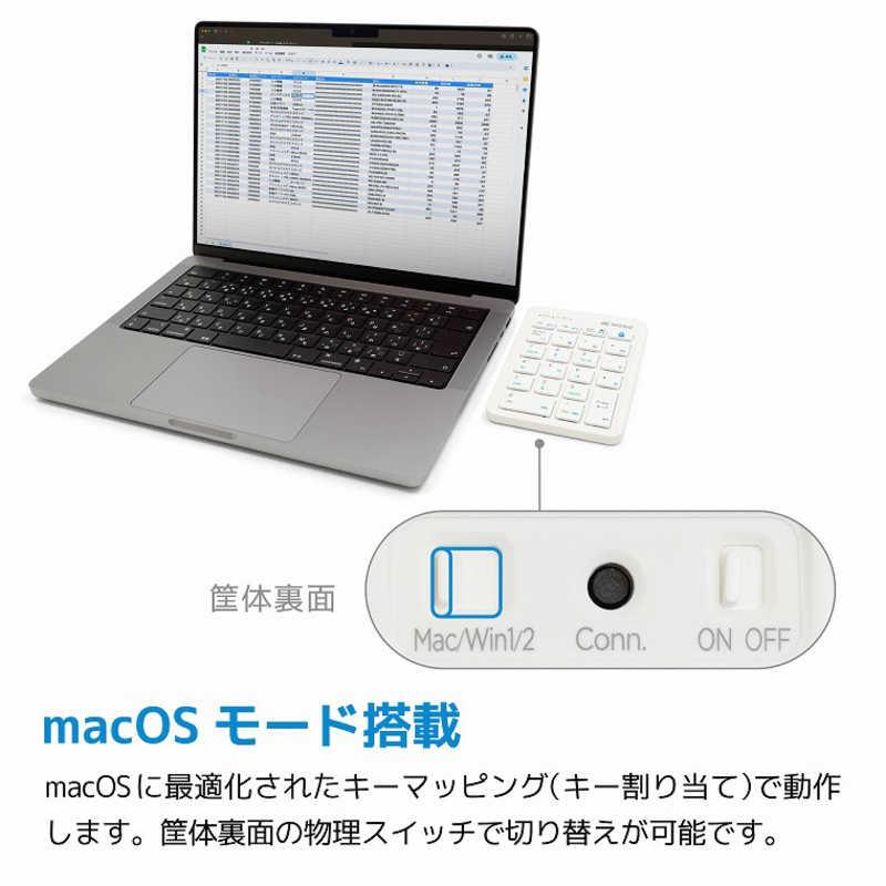 MOBO　TenkeyPad2 Duo 22キー BT/有線 ［有線・ワイヤレス /Bluetooth・USB-A＋USB-C］ ホワイト　AM-NPBW22-WH｜y-kojima｜05