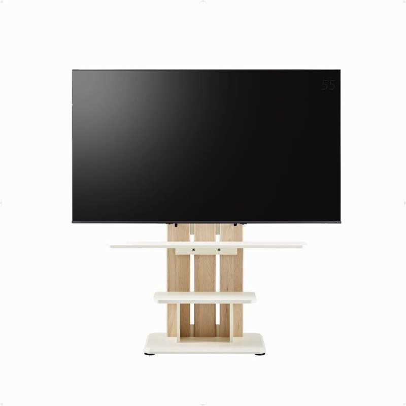 朝日木材 24〜55インチ対応 テレビスタンド Swing (自立式) ナチュラル