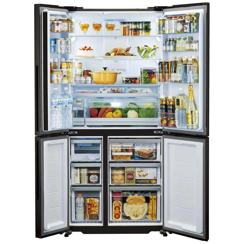 アクア AQUA 冷蔵庫 4ドア 512L フレンチドア(観音開き) 幅83cm ダーク 