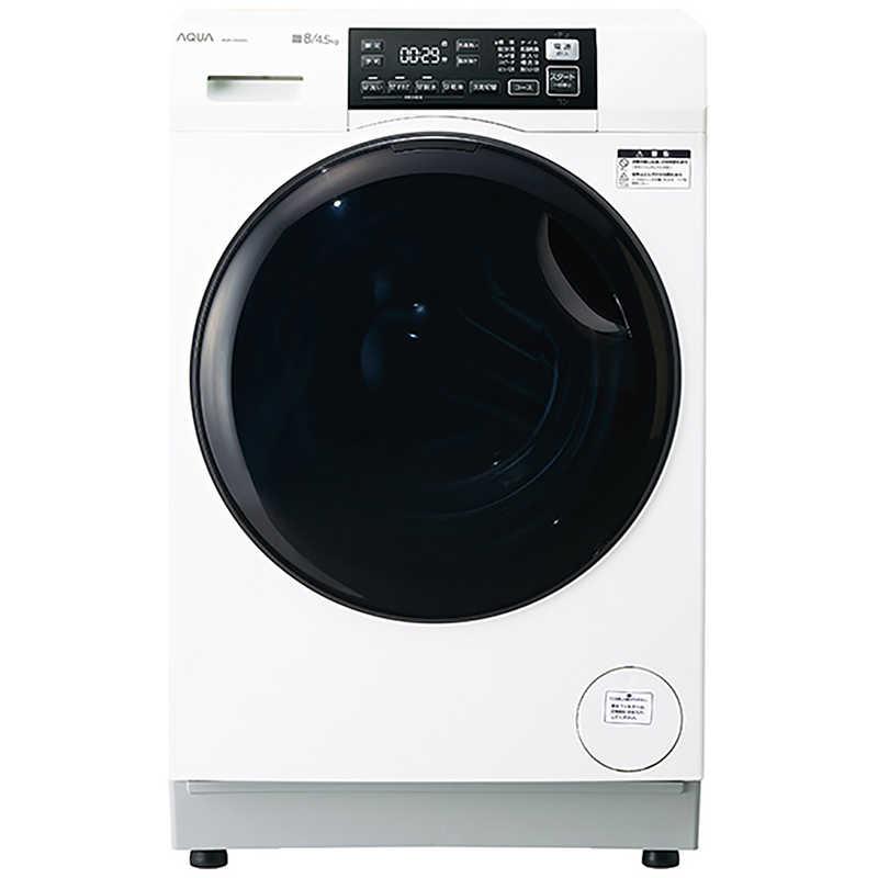 アクア　AQUA　ドラム式洗濯乾燥機 (左開き) 洗濯8.0kg 乾燥4.0kg ヒーター乾燥(水冷・除湿タイプ) ホワイト　AQW-D8A-L-W（標準設置無料）の画像