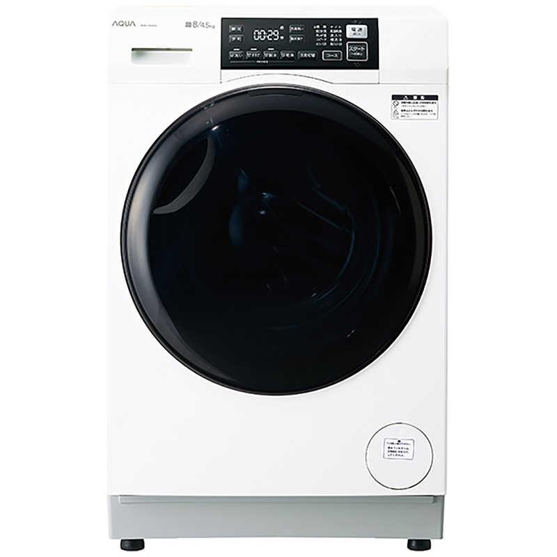 アクア　AQUA　ドラム式洗濯乾燥機 (右開き) 洗濯8.0kg 乾燥4.0kg ヒーター乾燥(水冷・除湿タイプ) ホワイト　AQW-D8A-R-W（標準設置無料）の画像