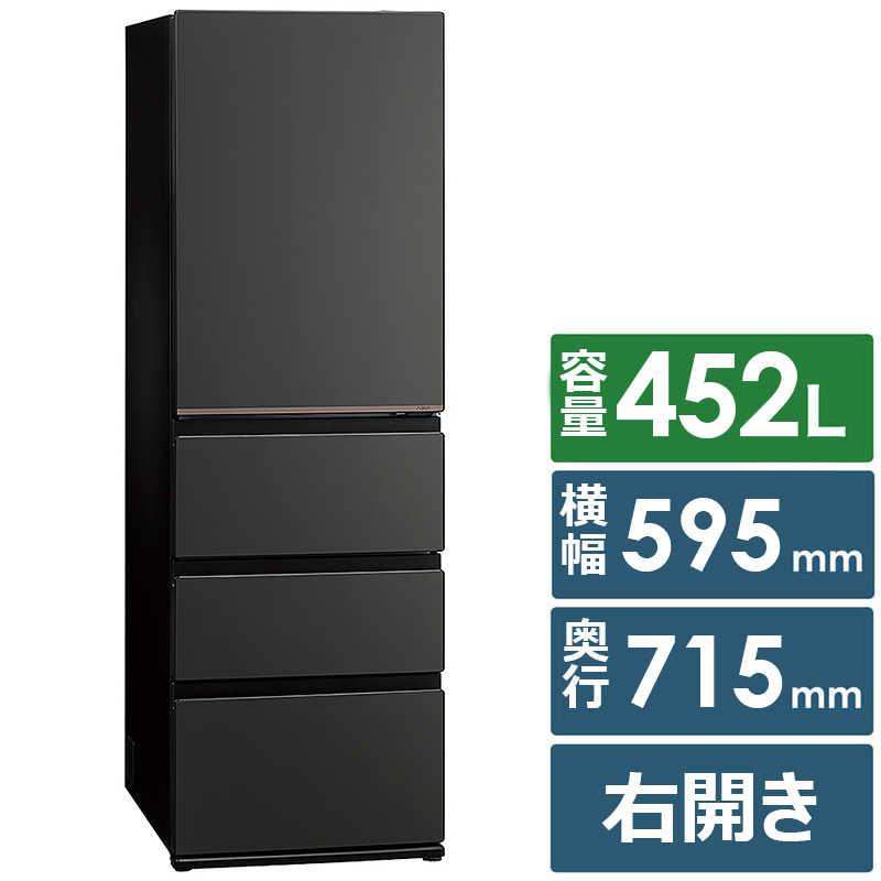 アクア AQUA 冷蔵庫 4ドア 452L 右開き Delie＋(デリエ・プラス
