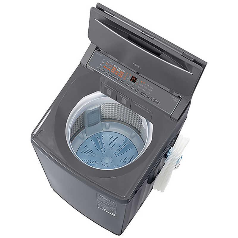 AQUA熱乾燥搭載！高性能スタイリッシュシルバー10kg洗濯機！ アクア AQUA 全自動洗濯機 洗濯10.0kg 洗剤自動投入 泡フルウォッシュ