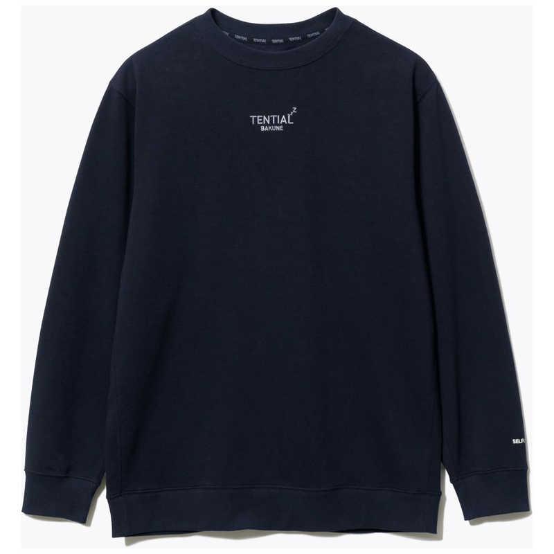 TENTIAL BAKUNEスウェットメンズロングスリーブクルーネックネイビー 