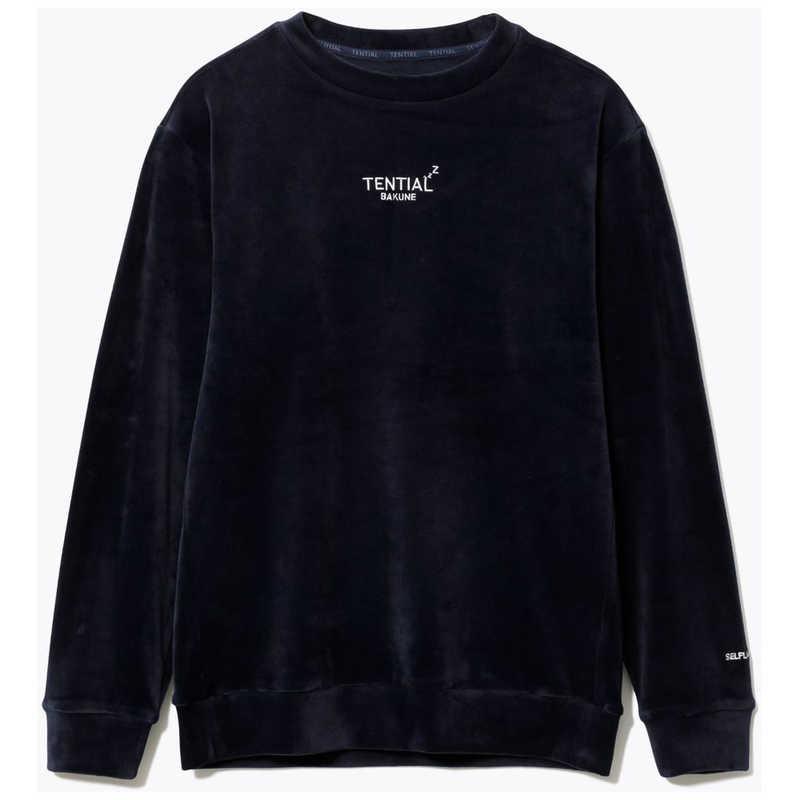 BAKUN ベロア　ロングスリーブクルーネック　ネイビー　S TENTIAL BAKUNEベロアロングスリーブクルーネックネイビー(L