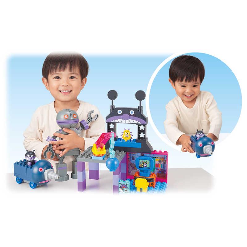 バンダイ　BANDAI　それいけ！アンパンマン だだんだん！もぐりん！バイキンじょうが作れる！ ばいきんまんブロックバケツの画像