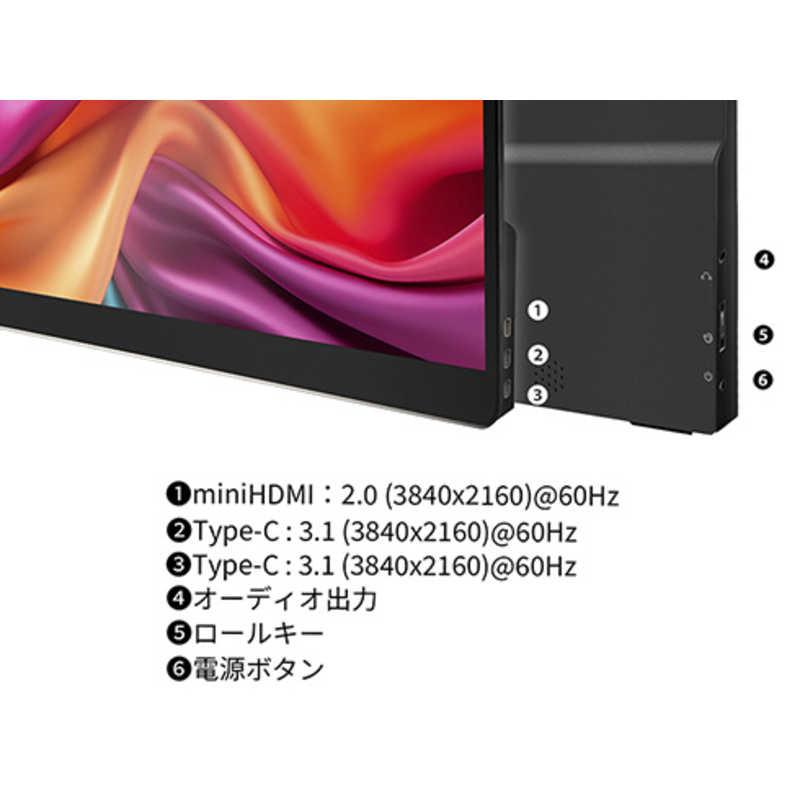 JAPANNEXT 14インチ IPSパネル搭載 マルチタッチ対応 4K(3840x2160