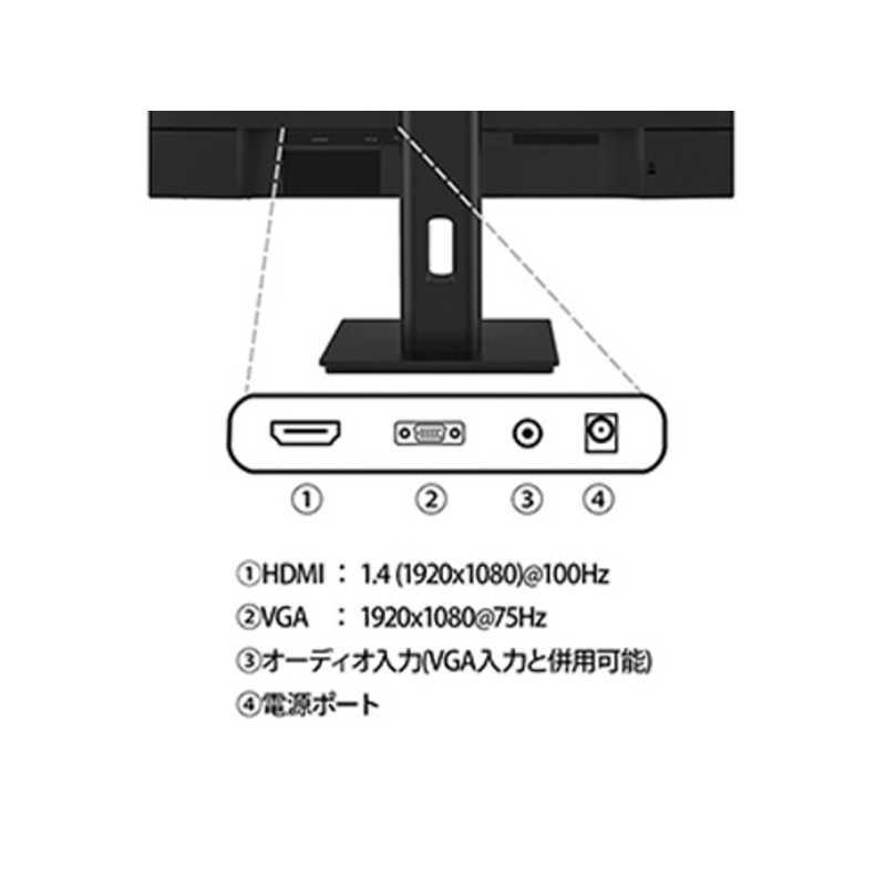 JAPANNEXT　21.5インチ IPSパネル搭載 フルHD(1920x1080)解像度 液晶モニター HDMI VGA 高さ調整 ピボット(縦回転) (2年保証) 　JN-IPS215F2-HSP