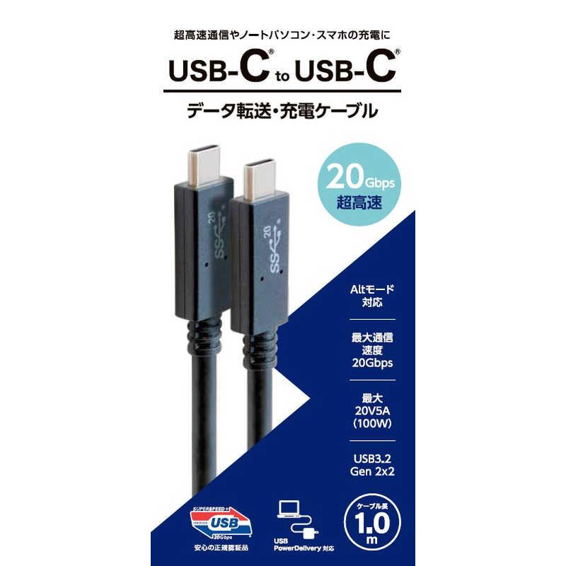 GOPPA　1m[USB-C ⇔ USB-C]USB3.2 Gen2×2ケーブル 100W ブラック　GP-CCU325A10M/B｜y-kojima｜03