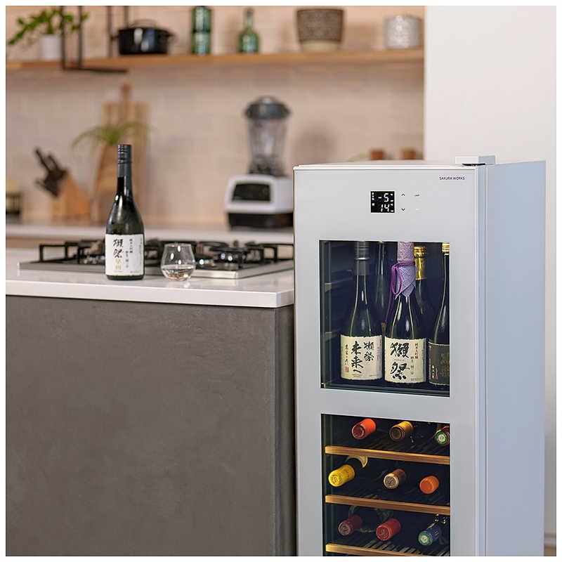 さくら製作所 氷温M5 2温度 日本酒＆ワインセラー 38本 ホワイト