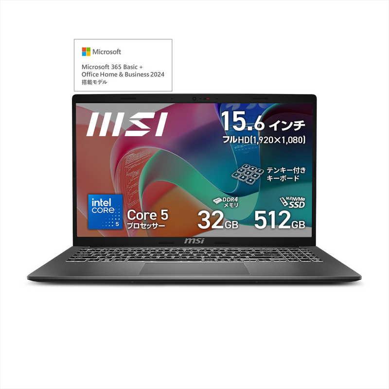 MSI ノートパソコン [ 15.6型 / Win11 Home Core 5 メモリ32GB