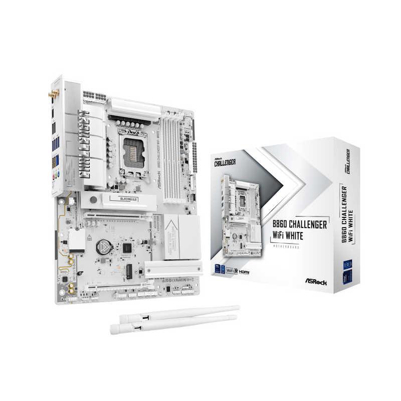 ASROCK マザーボード(LGA1851) ホワイト B860ChallengerWiFiWhite