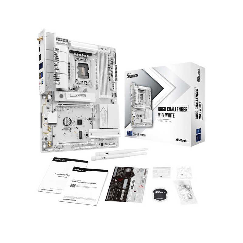 ASROCK マザーボード(LGA1851) ホワイト B860ChallengerWiFiWhite