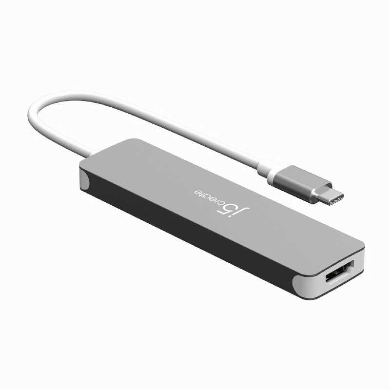 J5 USBC スリム 6in1 マルチアダプター PD対応マルチハブ PD対応 