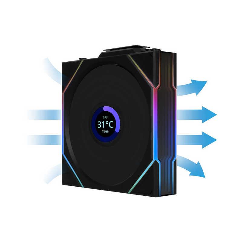 LIANLI UNI FAN TL LCD Wireless 120 BK Triple Pack ブラック UF