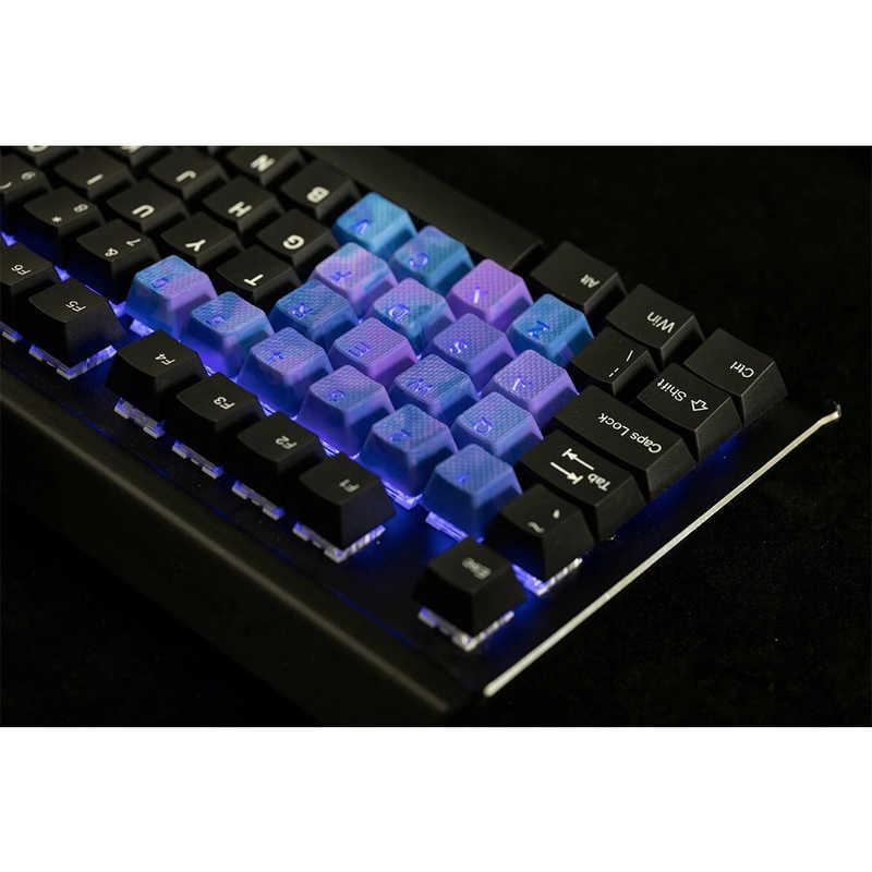 Tai-Hao ゲーミングキーキャップ パープル th-rubber-keycaps-dark