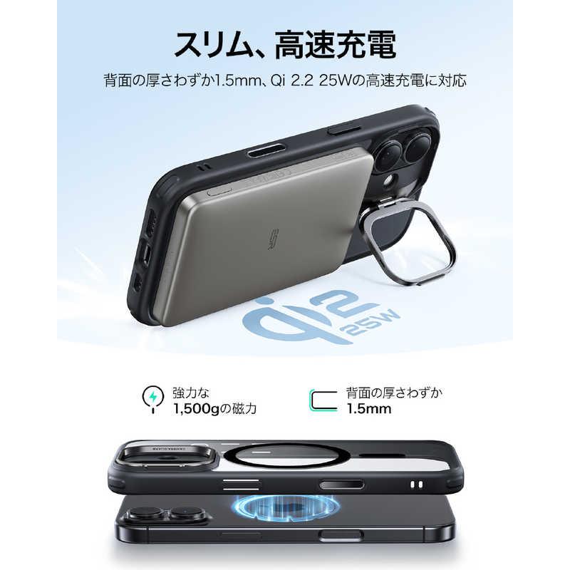 ESR iPhone 17 (6.3インチ)MagSafe対応、隠れスタンド付き、ミリタリー