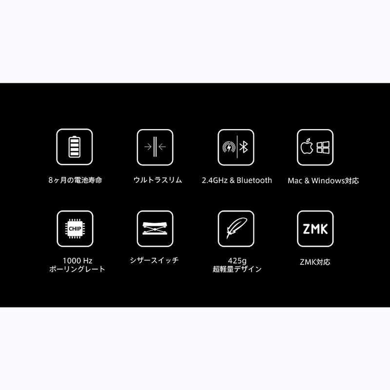 キークロン　キーボード B1 Pro ［有線・ワイヤレス / Bluetooth・USB-A＋USB-C］ スペースグレー　B1PK-1Z-JISの画像