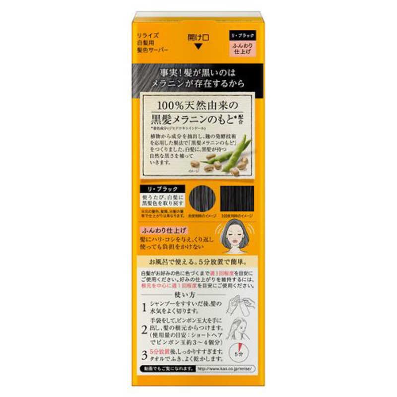 花王 Rerise(リライズ) 白髪染め リ・ブラック (自然な黒さ) ふんわり
