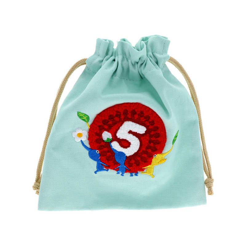 サンスター文具 サガラ刺繍巾着 ピクミン ライトブルー S2336650