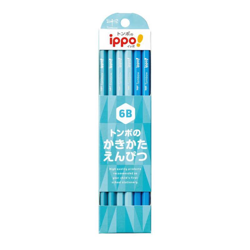 トンボ鉛筆 かきかた鉛筆プレーン C柄 6B ippo！ KB-KPC01-6B : コジマ