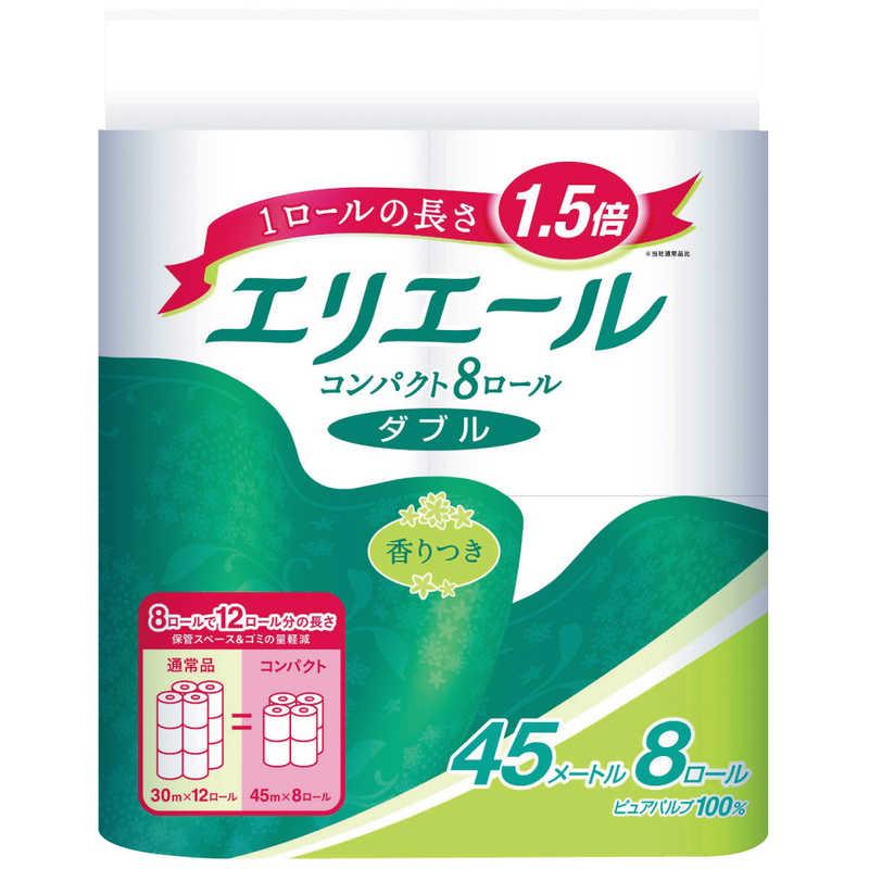 大王製紙　「ダブル」エリエールコンパクト 45m 8ロール　（Yahoo!・コジマYahoo!店）