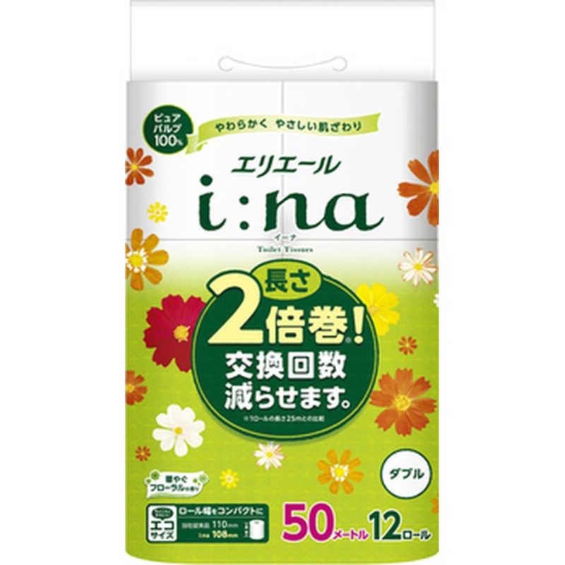 大王製紙　エリエール i:na(イーナ)トイレットティシューダブル12ロール　（Yahoo!・コジマYahoo!店）