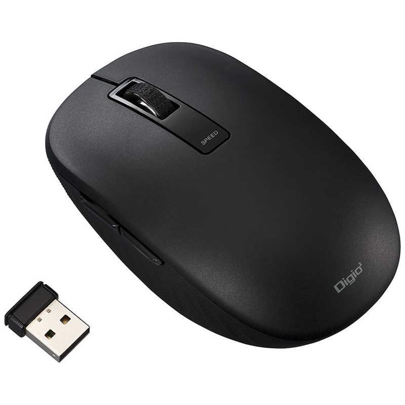 ナカバヤシ マウス Digio2 [BlueLED /無線(ワイヤレス) /5ボタン /USB] ブラック MUS-RKF218BK ...