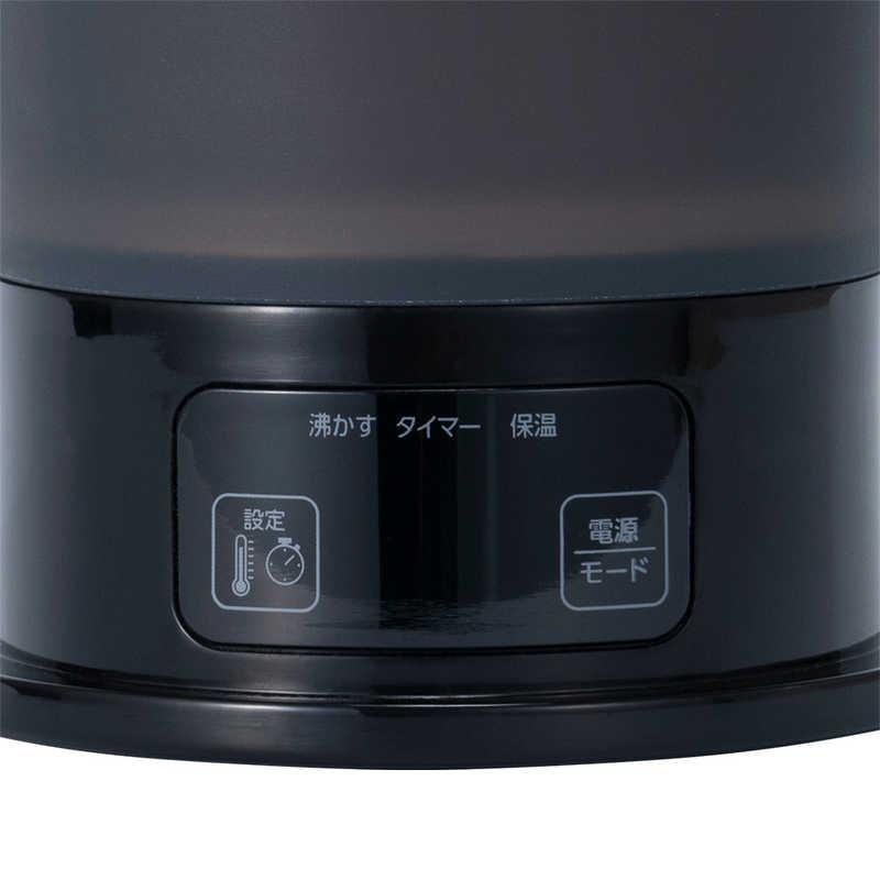 ナカバヤシ　折りたためる電気ケトル 多機能 0.6L ブラック　MBE-TK04/BK