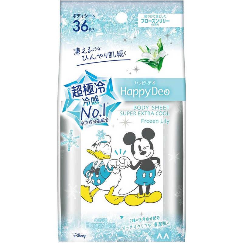 マンダム ハッピーデオ ボディシート 超極冷 フローズンリリー 36枚