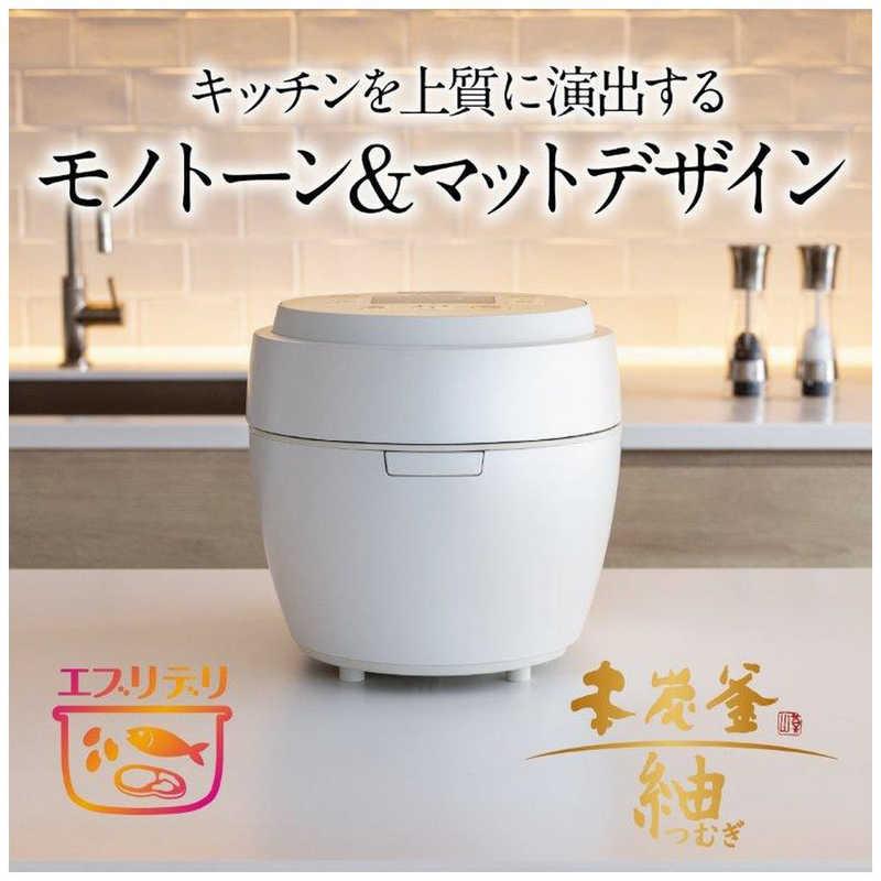 三菱 MITSUBISHI 炊飯器 5.5合 本炭釜 紬 IH 白真珠 NJ-BW10G-W