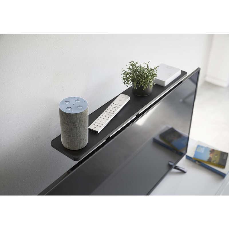 山崎実業　スマート　テレビ上＆裏ラックワイド　ブラック　ブラック　4883