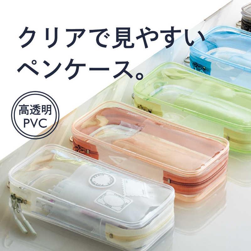 リヒトラブ soeru ラウンドジップペンケース フロストクリヤー [90mm