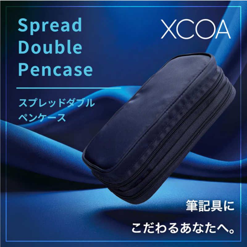 リヒトラブ XCOA スプレッドダブルペンケース アッシュブラウン [120mm