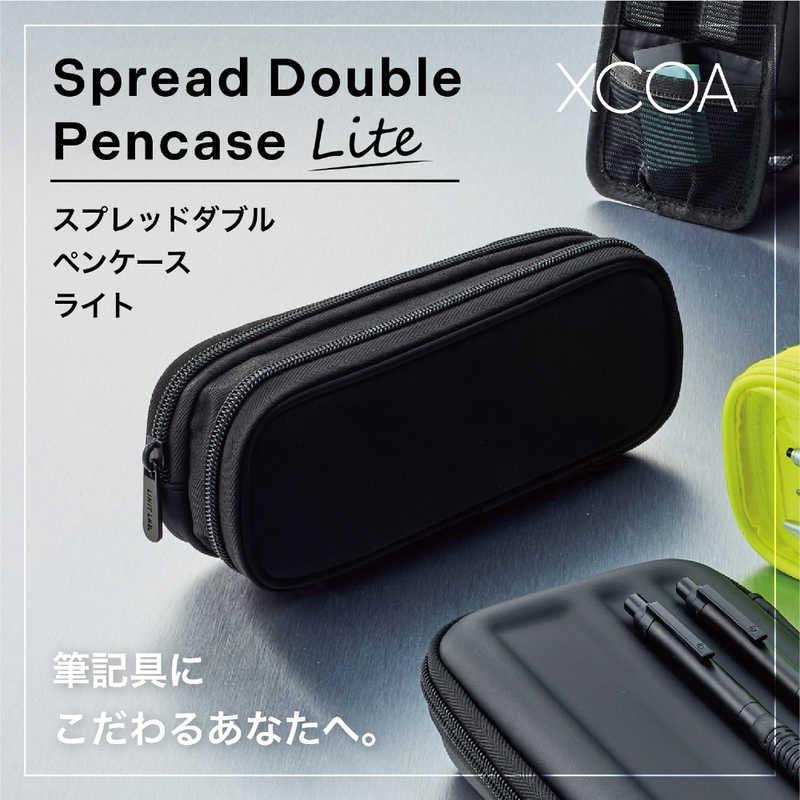 リヒトラブ XCOA スプレッドダブルペンケース ライト ジェットブラック