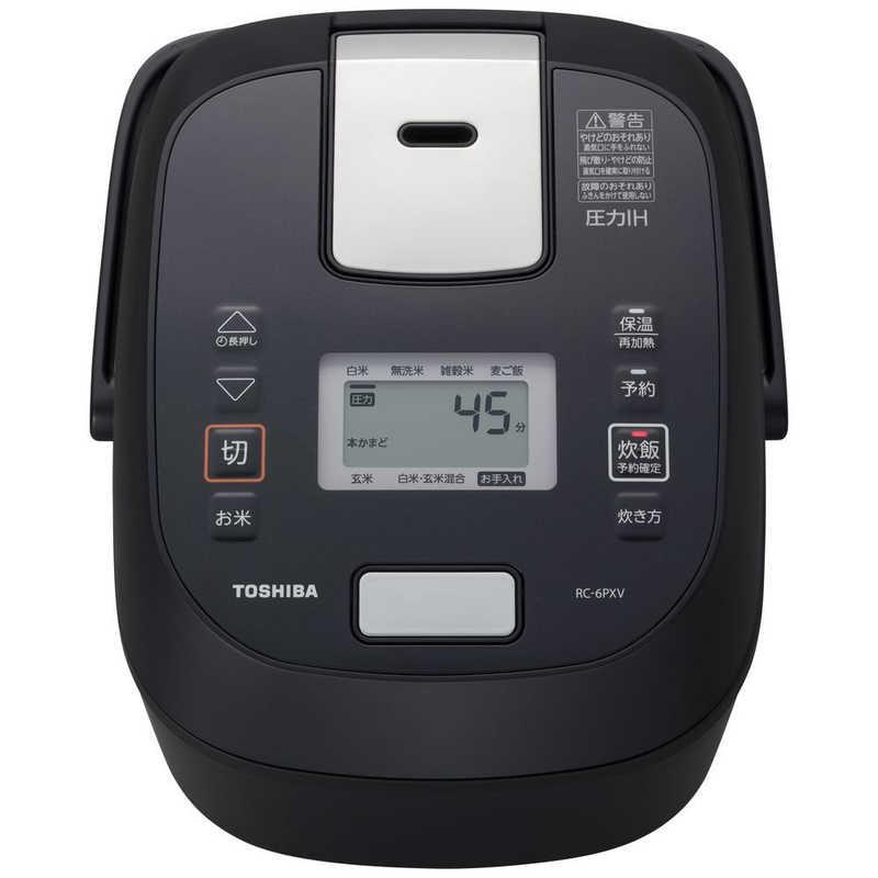 TOSHIBA 東芝 TOSHIBA 炊飯器 3.5合 圧力IH ブラック RC-6PXV-K TOSHIBA 東芝 TOSHIBA 炊飯器 3.5合 圧力IH ブラック RC-6PXV-K