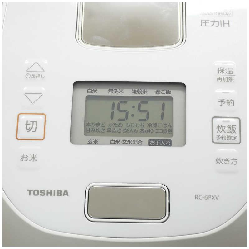 TOSHIBA 東芝 TOSHIBA 炊飯器 3.5合 圧力IH ホワイト RC-6PXV-W TOSHIBA 東芝 TOSHIBA 炊飯器 3.5合 圧力IH ホワイト RC-6PXV-W