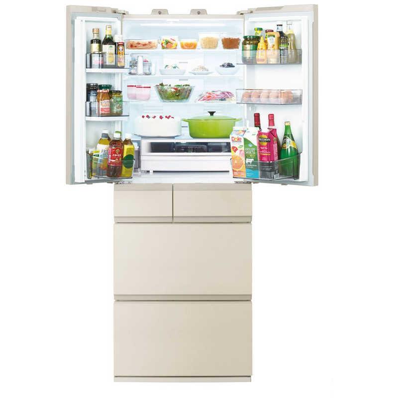 東芝 TOSHIBA 冷蔵庫 6ドア 586L フレンチドア(観音開き)  フリーザ WFシリーズ 幅68.5cm グレインアイボリー GR-A590WF-UC（標準設置無料）の画像