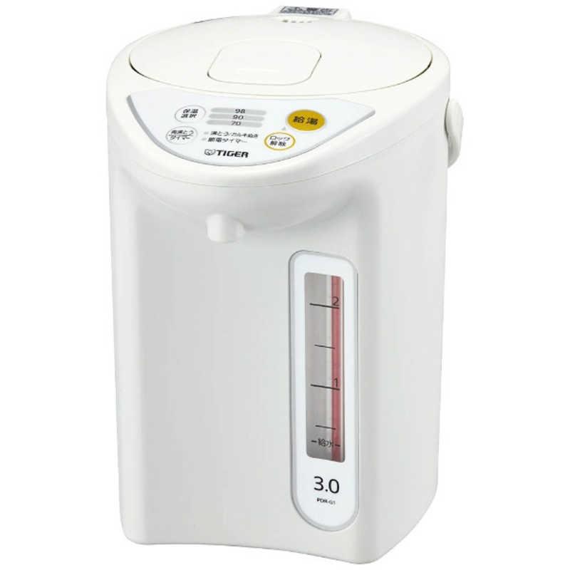 タイガー魔法瓶 TIGER マイコン電動ポット 3.0L ホワイト PDR-G301Wの商品画像（Yahoo!ショッピング）