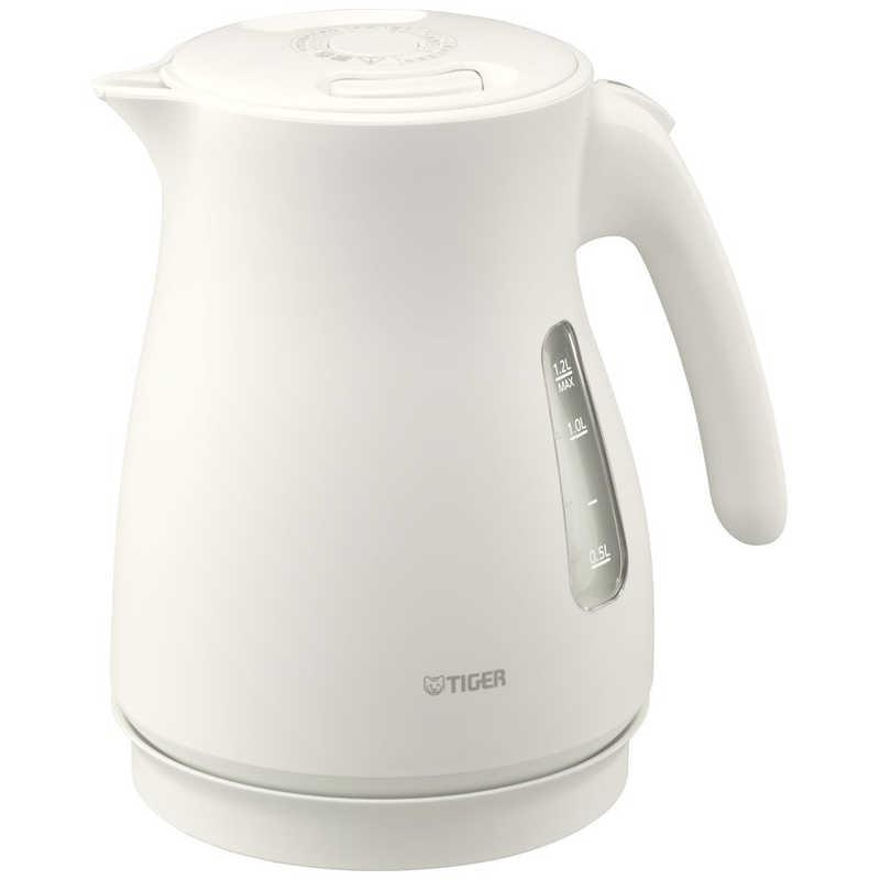 TIGER 電気ケトル QUICK&SAFE+ PCV-A120-WM [マットホワイト]の商品画像（Yahoo!ショッピング）