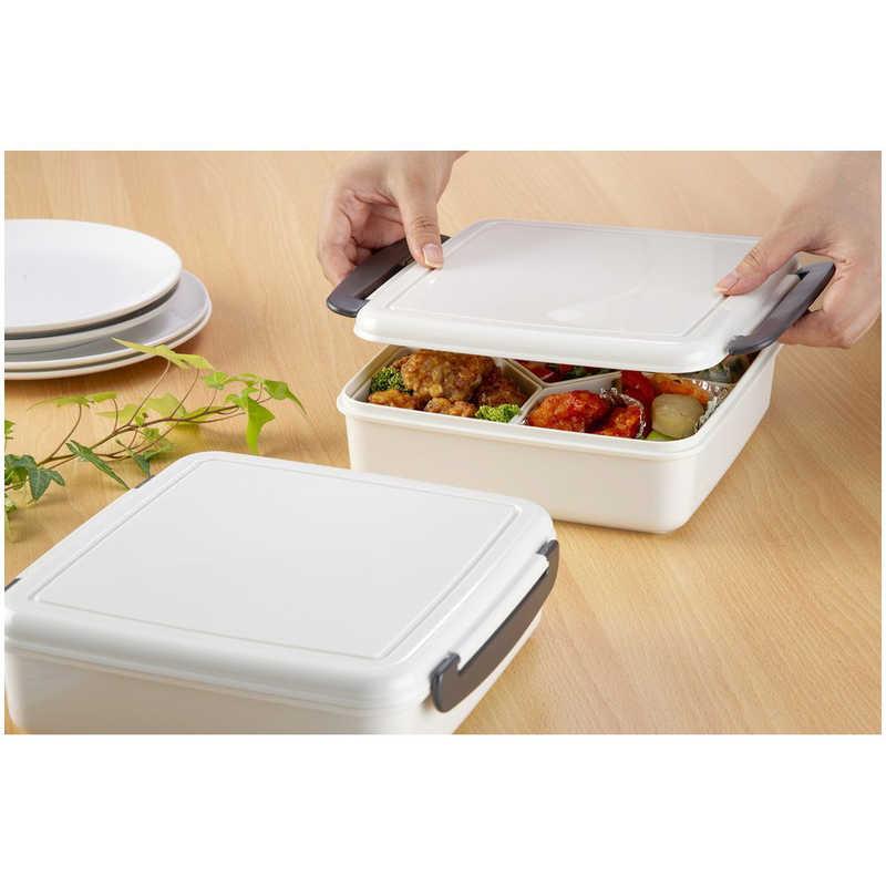 イノマタ化学 ロック式ランチBOX(中子付き)ホワイ 1074 : コジマYahoo