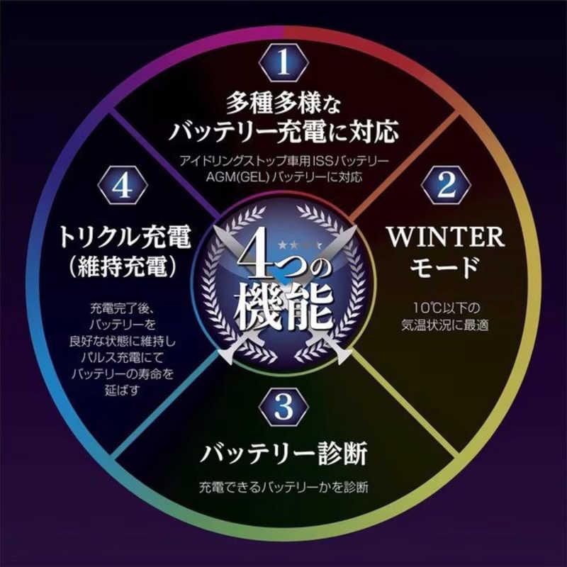 大自工業　全自動パルスバッテリー充電器 (バイク-ミニバン・小型トラック・小型船舶) 12V専用 定格15A バッテリー診断機能付　MP220の画像