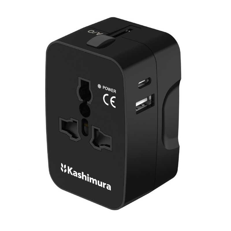 新品 即日配送PLUG人気商品 Rhime ASTROPOD ブラック 27.5 カシムラ 海外用変換プラグ A/C/O/BFタイプ USBA＋C 2.4A WP-115M
